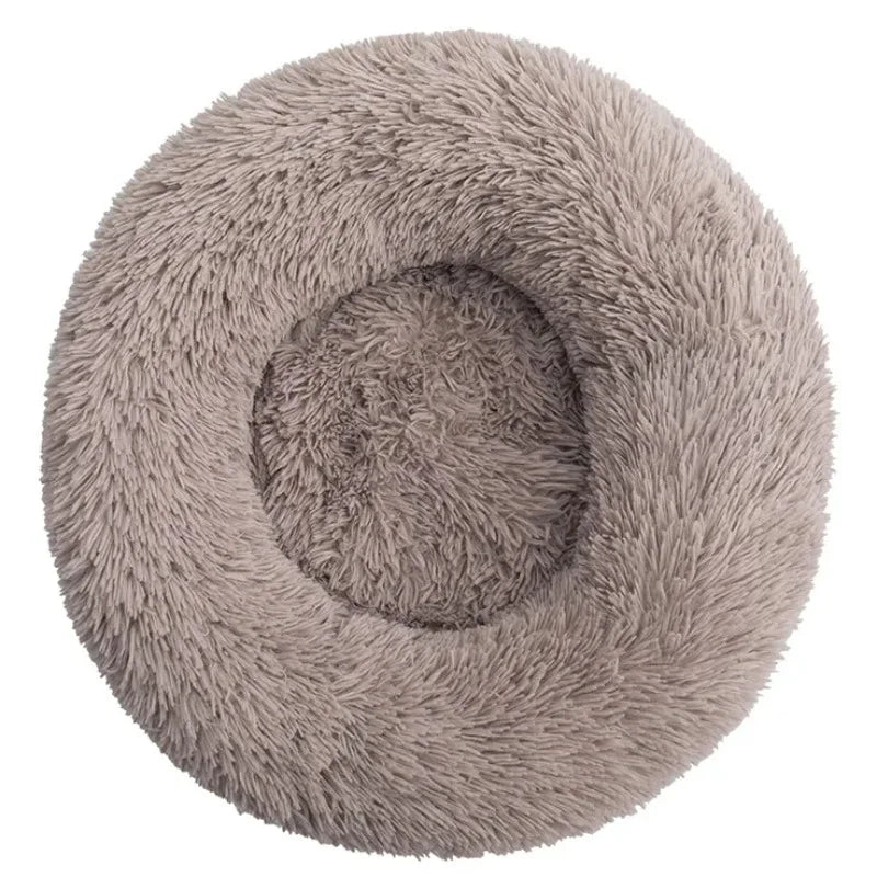 Round Pet Bed for Large Dog Bed, Donut, Long Plush Bed for Medium Dog, Warm Sleeping Sofa