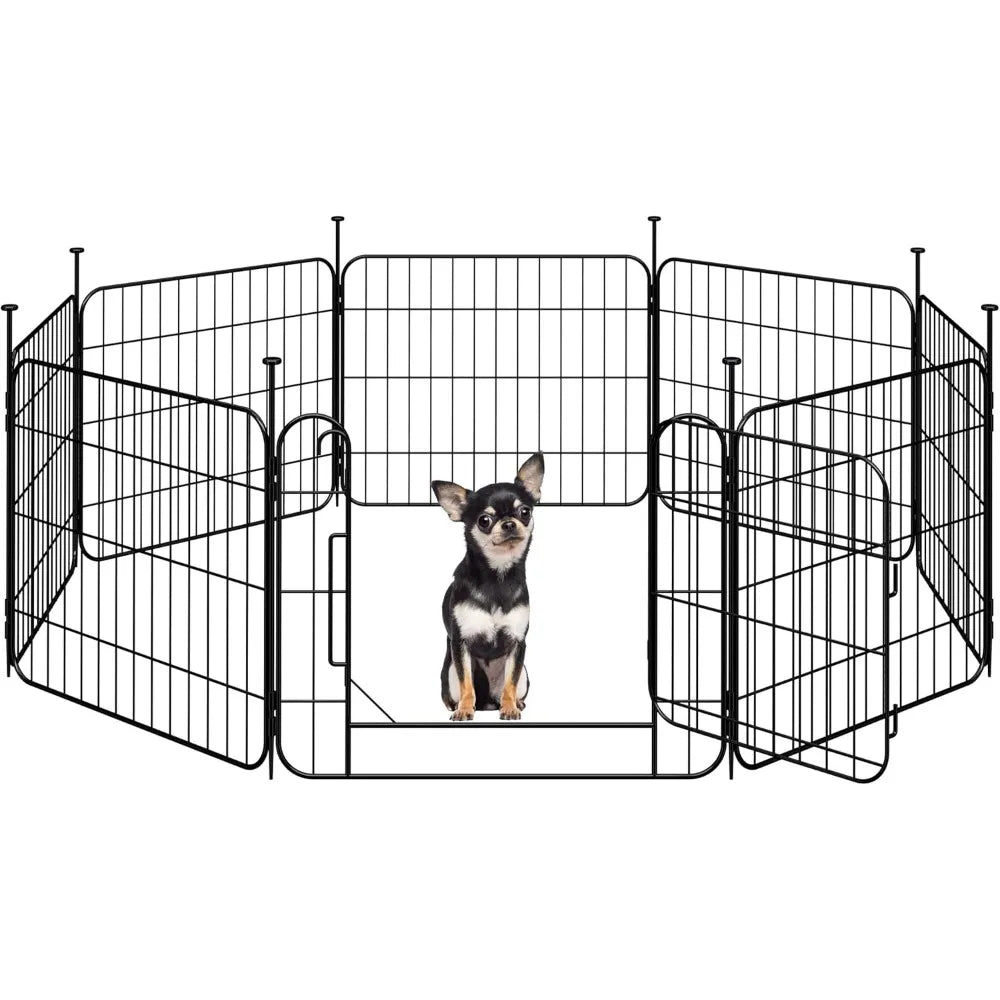 Expandable Dog Playpen, 8 Panel 20 inch Puppy Playpen with Door Indoor/Outdoor Pet Fence
