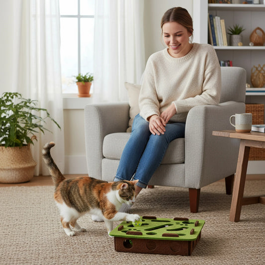 Cat Scratch Puzzle Enrichment Box W/3 Ball Interactive Cat Nail File Enrichment Box Cat Puzzle Toy Puzzle Box for Indoor