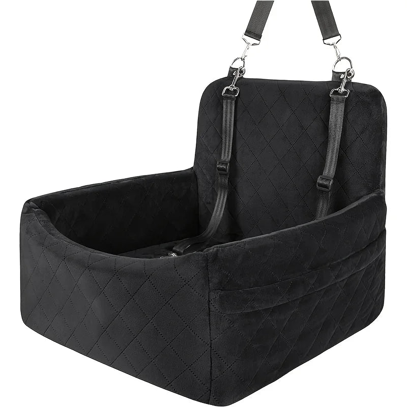 Pet Car Seat Kennel Puppy Cat Out Seat Mat Removable Washable Anti-Slip Base Front and Rear Row Dog Out Safety Seat Travel Nest