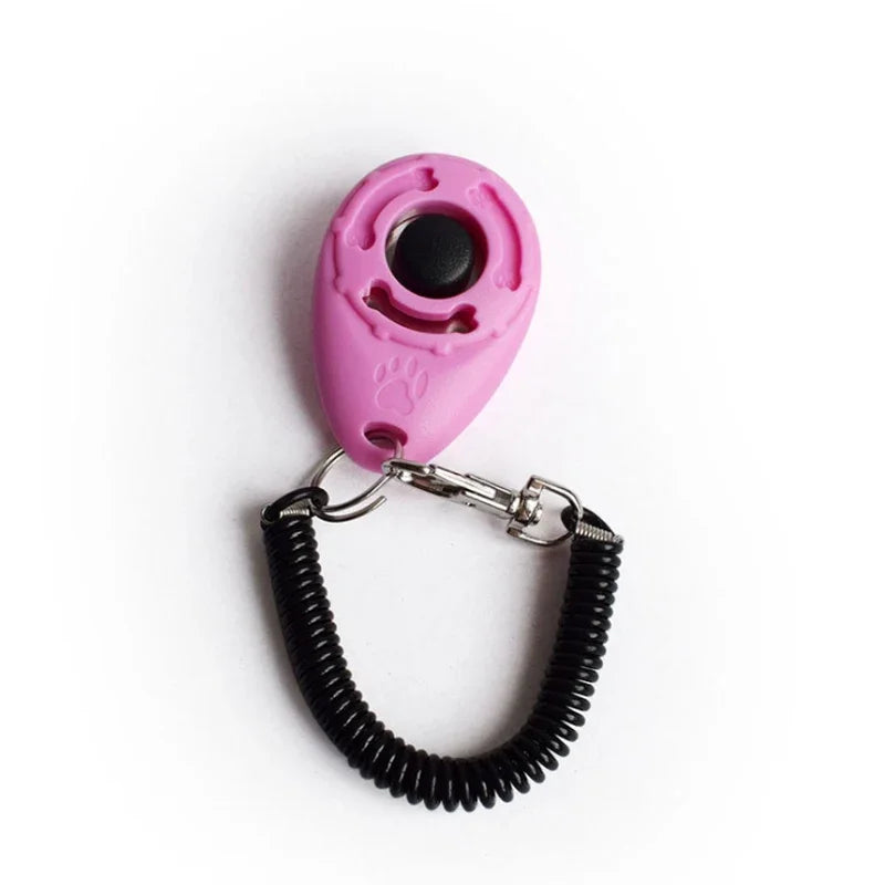 Pet Training Clicker, Trainer with Adjustable Wrist Strap and Key Chain