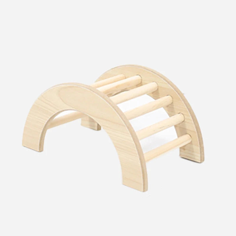 S/M/L Hamster Climbing Ladder Wooden Bridge for Guinea Pigs Rats Small Animals Toys Cage Decor Accessories