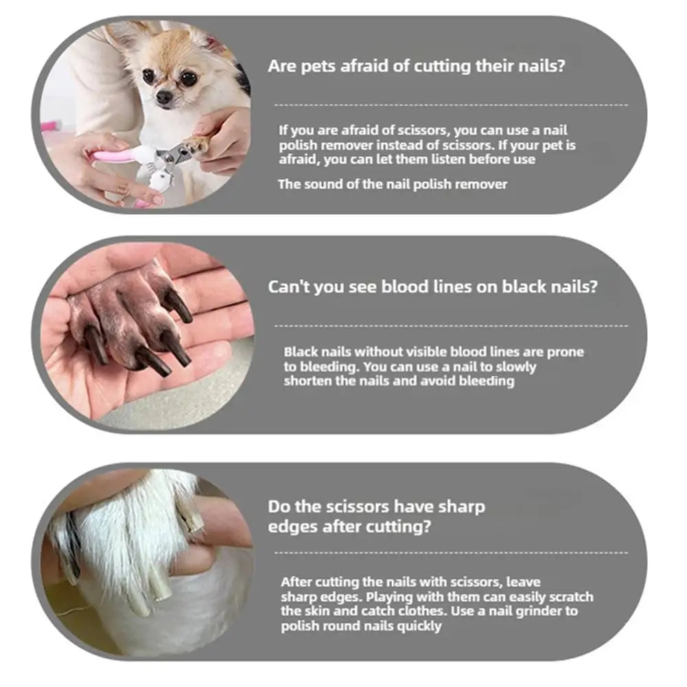 Electric Pet Nail Clipper USB Charging Dog & Cat Nail Grinder & Grooming Tools For Small Medium Large Dogs & Cats