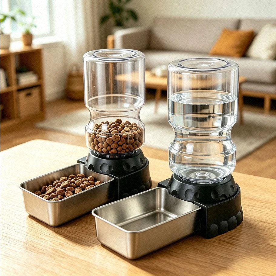 BOOTEELY Pet Water Dispenser 4L Gravity Set Automatic Water Dispenser for Dogs Cats Pets Animals Large Capacity