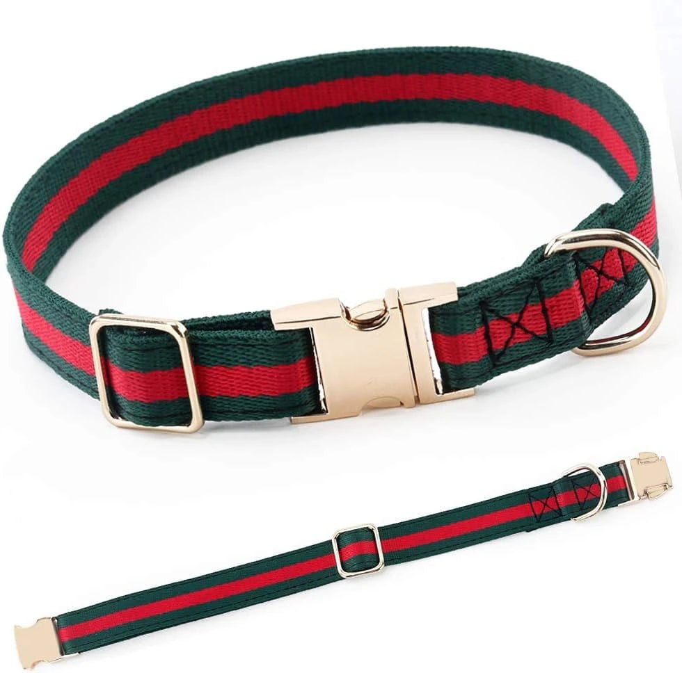 Cute Luxury Style Dog Collar with Metal Buckle, Durable Safety Pet Collar for Medium Dogs & Daily Walk