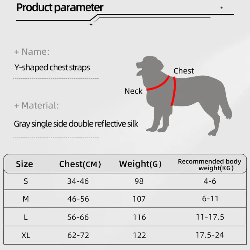 Pet Dog Harness for Small Medium Big Dogs & Cats for Hiking and Walking,  Adjustable Reflective Chest Strap