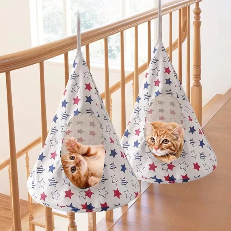 Hammock Cat Bed House, Hammock Cat Window & Cushion Basket, Nest & Playing Cave