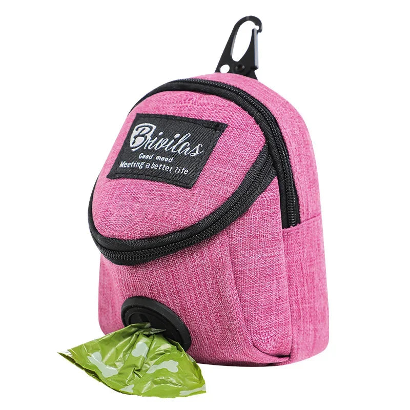 Portable Dog Training Treat Bag, Outdoor Dog Treat Pouch for Puppy Snacks and Rewards with Waist and Poop Dispenser