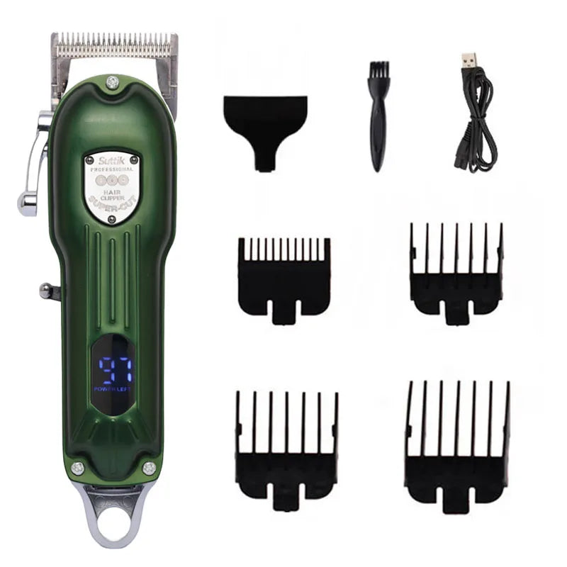 Professional Dog & Cat Hair Clipper. All Metal Rechargeable Pet Trimmer & Shaver with Low Noise level