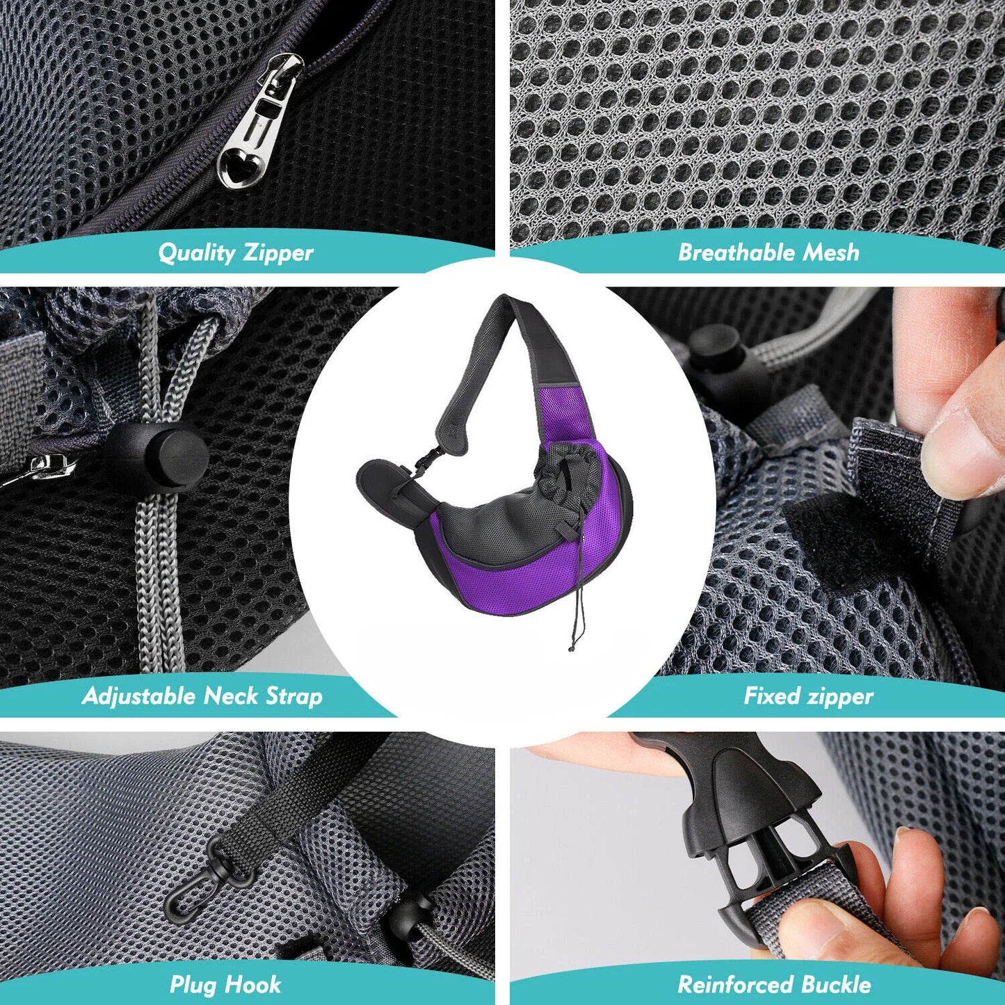 Dog & Cat Pet Carrier S/L, Mesh Oxford Single Dog Shoulder Bag with Comfort Shoulder Bag for Outdoor Travel