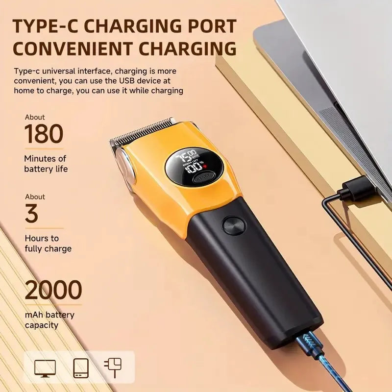 Pet Clipper Professional Dog & Cat Hair Trimmer, Grooming & Shaver, 7500/min LED suitable for large, medium, and small pets