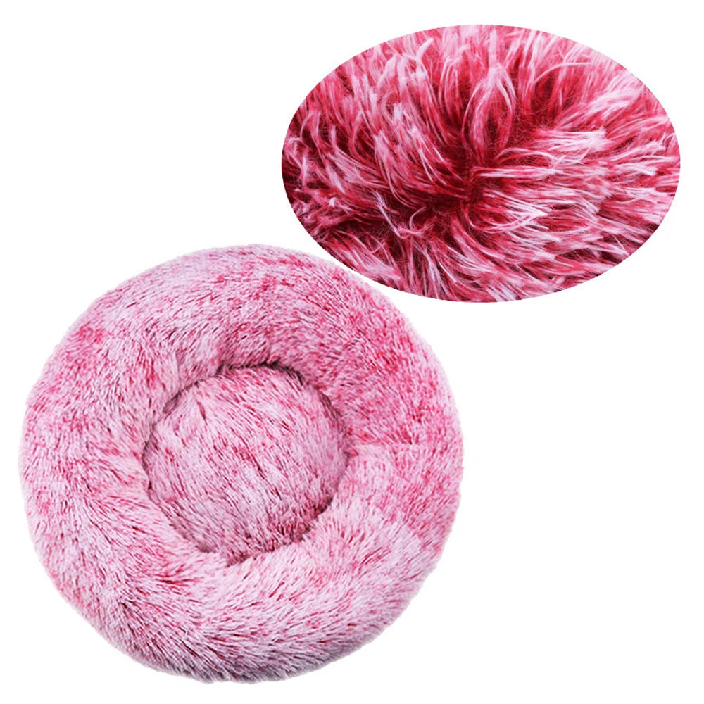 Round Dog & Cat Bed, Plush Basket for Dogs & Cats, Washable Pet Bed for Small Medium Large Dogs or Sofa for Cats