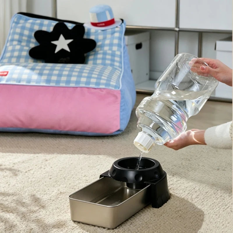 BOOTEELY Pet Water Dispenser 4L Gravity Set Automatic Water Dispenser for Dogs Cats Pets Animals Large Capacity