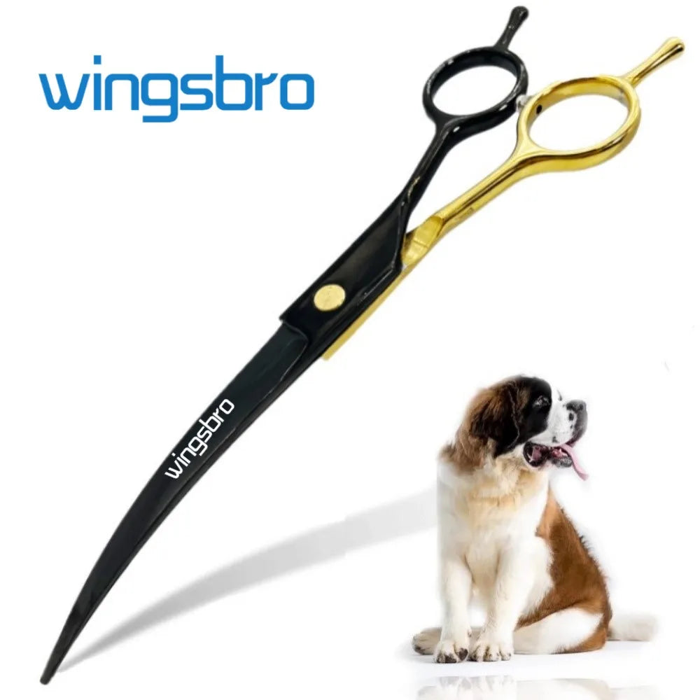 7.5" Curved Dog Grooming Scissors , Professional Pet Curved Scissors Dog & Cat Curved Scissors