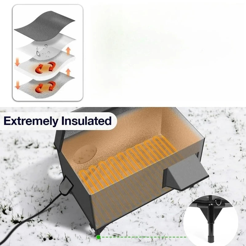 Outdoor Heated & Insulated, Waterproof Foldable Cat Pet House with Reliable Bearing Capacity