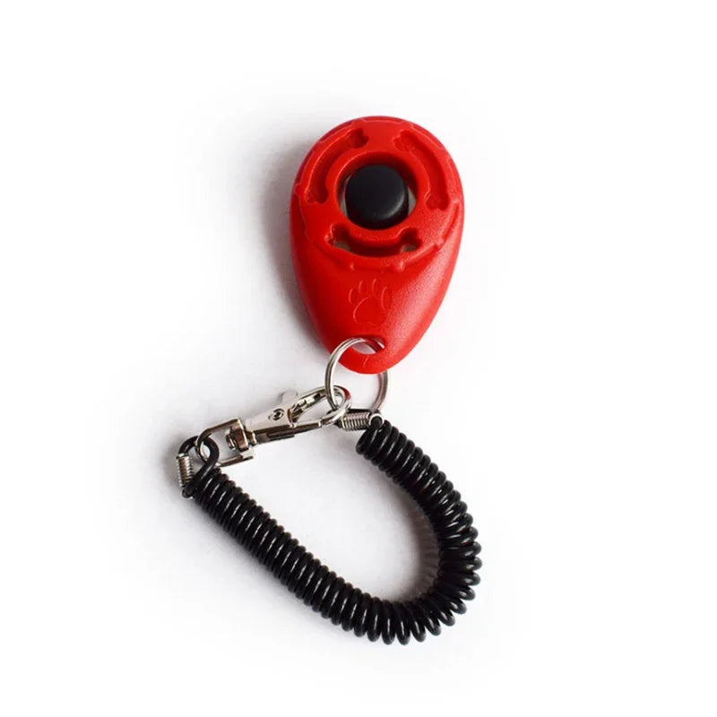 Pet Training Clicker, Trainer with Adjustable Wrist Strap and Key Chain