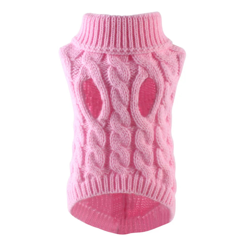 Warm Pet Sweater Winter Dog Clothes for Small Medium Dogs Knitted Puppy Cat Coat Chihuahua French Bulldogs Yorkie Customes