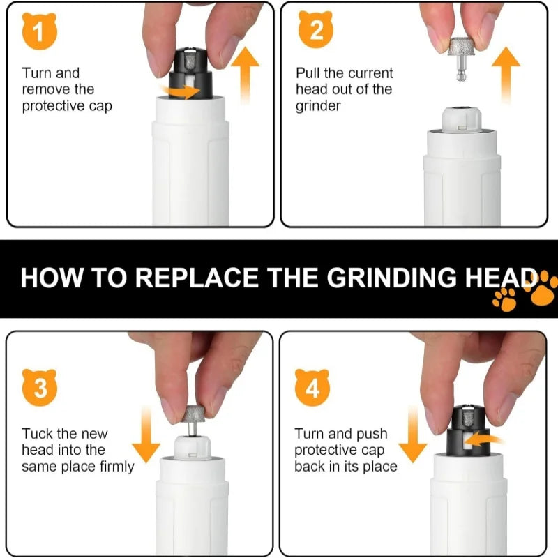 Dog Nail Grinder Head Wheel Replacement.