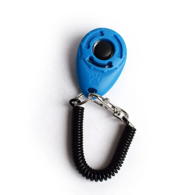 Pet Training Clicker, Trainer with Adjustable Wrist Strap and Key Chain