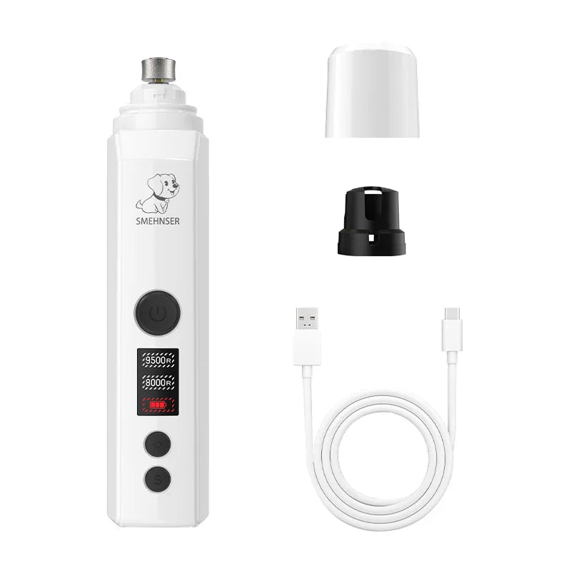 Professional Dog Nail Grinder, Electric Pet Nail Trimmer, Painless Paws Grooming Machine for Small, Medium & Large Dog & Cats with Low Noise