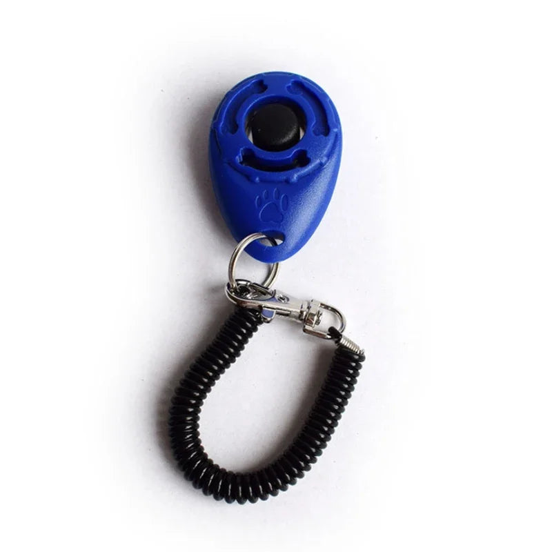 Pet Training Clicker, Trainer with Adjustable Wrist Strap and Key Chain