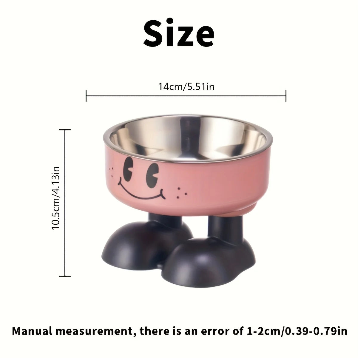 Elevated Dog Cat Bowl, Stainless Steel, Bowls Raised, No Spill Pet Feeder Bowl for Puppy Small Medium Large Dogs Cats