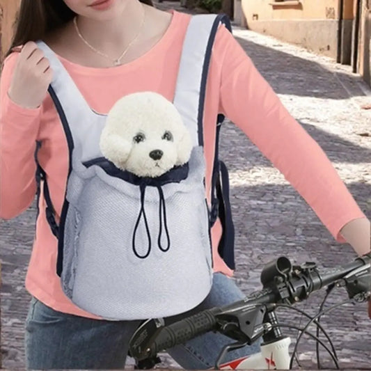 Breathable Pet Chest Shoulder Bag. Double Shoulder straps, Adjustable & Foldable Travel Bag for Backpack Travel