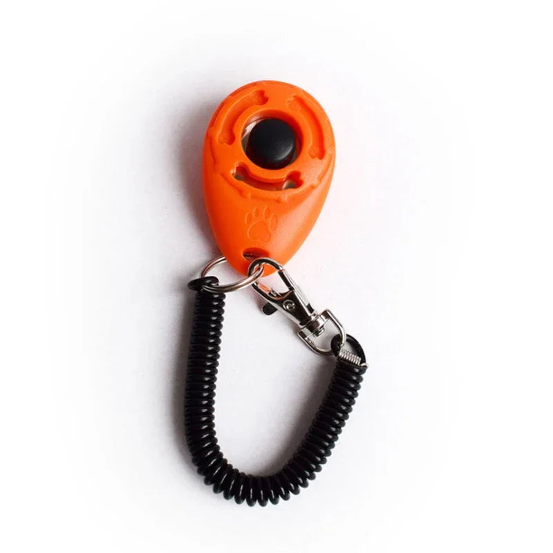 Pet Training Clicker, Trainer with Adjustable Wrist Strap and Key Chain
