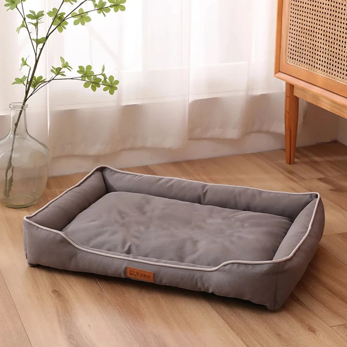 Four Season Square Dog & Cat Bed for Large Dogs, Mattress is Bite-resistant, Soft Thickened and Waterproof