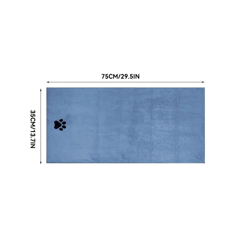 Microfiber Pet Bath Towel Embroidered Super Soft Absorbent for Dogs and Cats