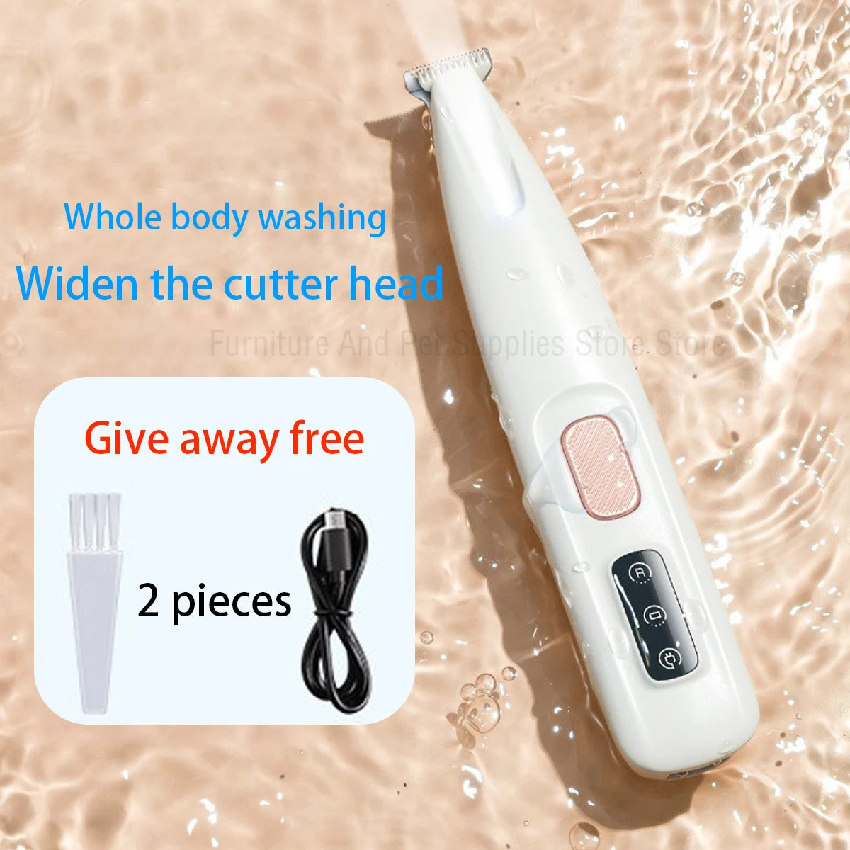 New Dog Beauty Trimmer, Fully Waterproof Dog Trimmer with LED Light, Dog Claw Trimmer, Cat Claw, Hair Trimmer Pet Claw Trimmer