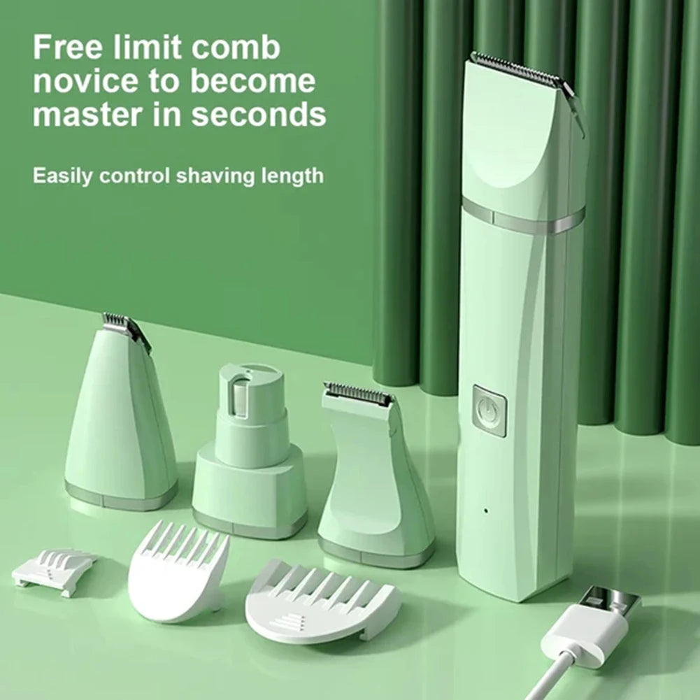 Professional 4-in-1 Electric Pet Grooming Tool Set Dog Hair Clippers USB Rechargeable 
Cats Haircut Trimmer Shaver  Supplies