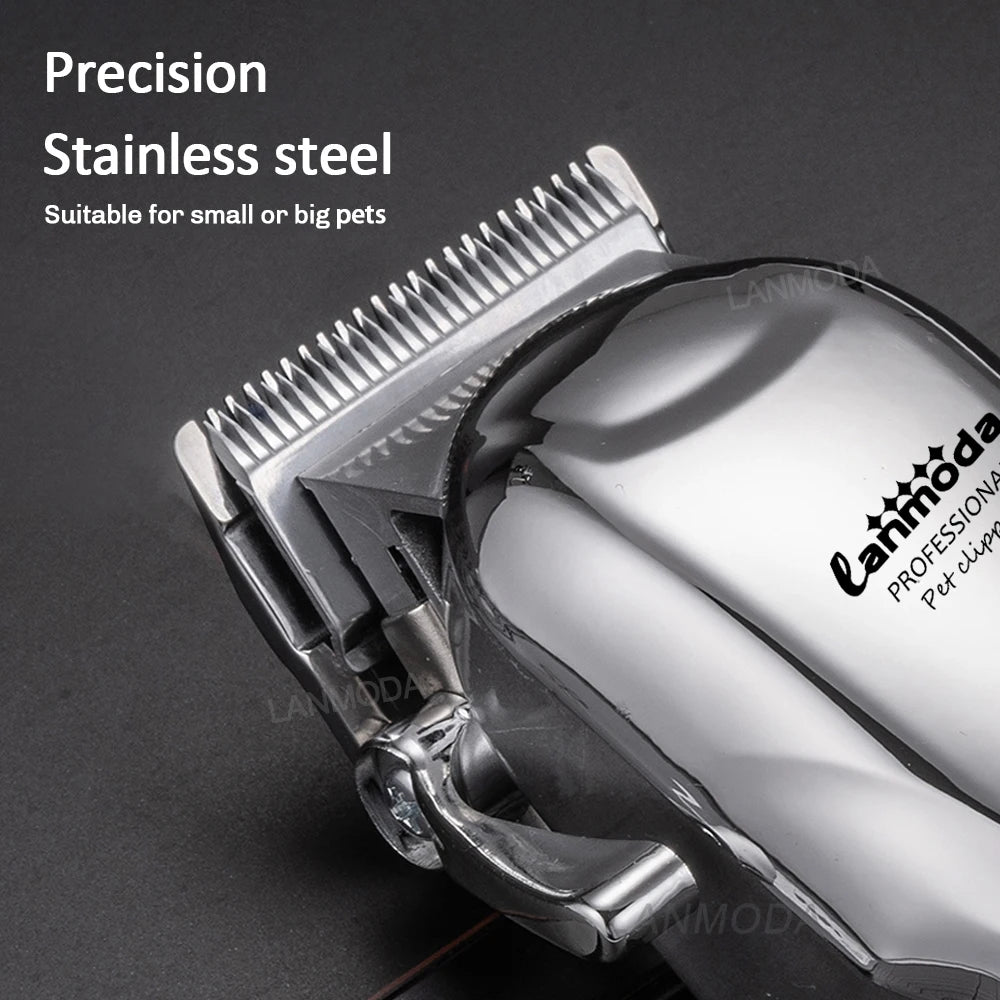Professional Electric Dog Grooming Clipper for Pets, Hair Trimmer Cordless,  Low Noise Shaver, Cutter, Machine Scissors