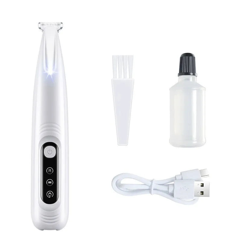 Upgrade Dog Paw Trimmer with LED Light Waterproof Portable Pet Hair Trimmer with Display Dog Clippers Grooming 18mm Widen Blade