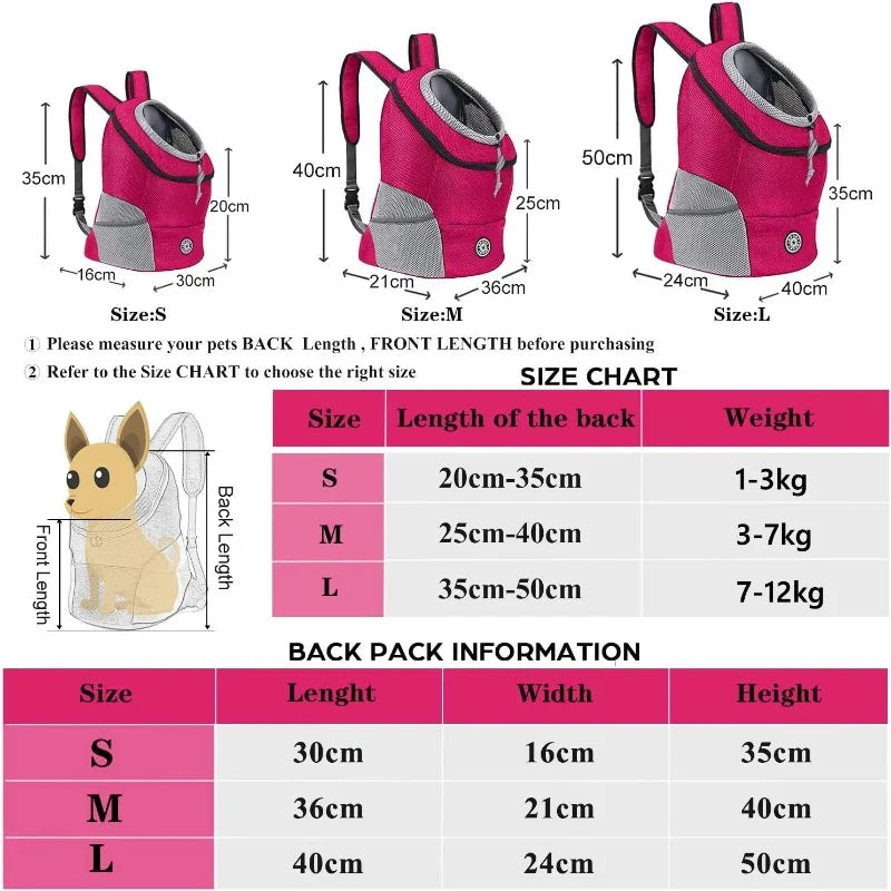 Double Shoulder Portable Travel Backpack, Outdoor Pet Carrier