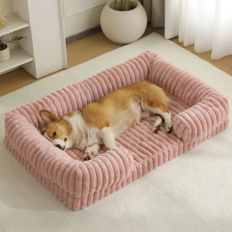 Calming Dog Bed Orthopedic Memory Foam Sofa Couch, Waterproof Removable Cover Plush Mat for Small Medium Large Dogs (and Cats)