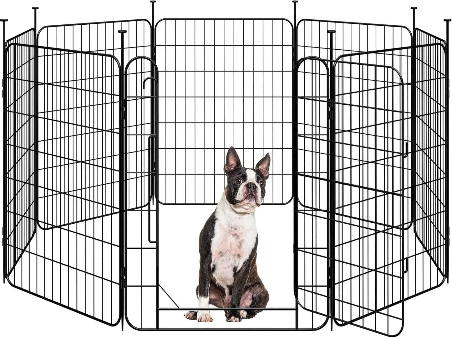 Expandable Dog Playpen, 8 Panel 20 inch Puppy Playpen with Door Indoor/Outdoor Pet Fence