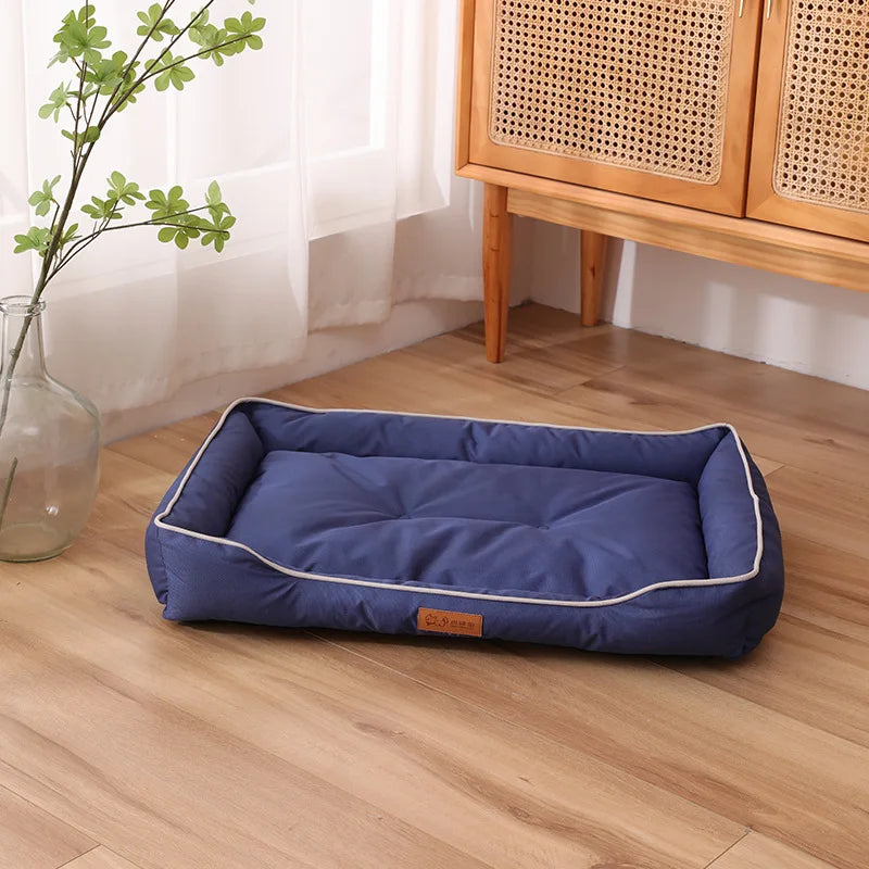 Four Season Square Dog & Cat Bed for Large Dogs, Mattress is Bite-resistant, Soft Thickened and Waterproof