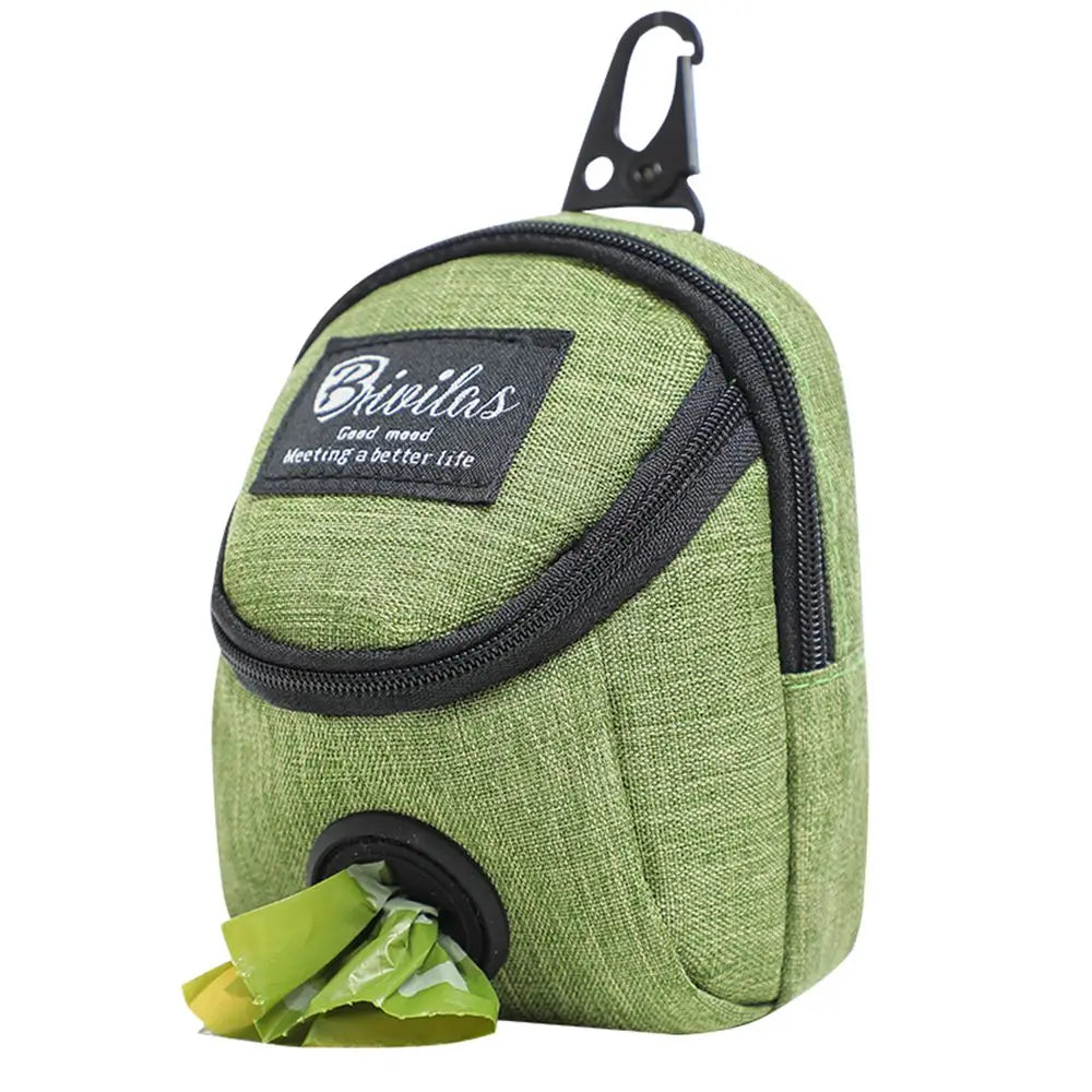 Pet Dog treat pouch. Portable Multifunction Dog training bag with Outdoor Travel Dog Poop Bag Dispenser