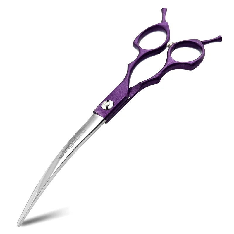 7 inch Dog Curved Chunkers Shears Curved Thinning scissors Stainless Steel Dog Grooming Scissors Special Designed For Pet