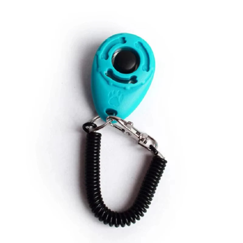 Dog Training Clicker Aid with Adjustable Wrist Strap, Sound Plastic Pet Clicker Trainer and Key Chain.
