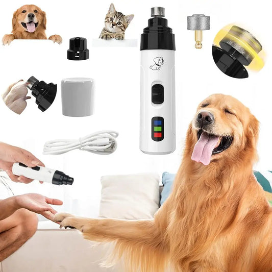 Electric Pet Nail Clipper USB Charging Dog & Cat Nail Grinder & Grooming Tools For Small Medium Large Dogs & Cats