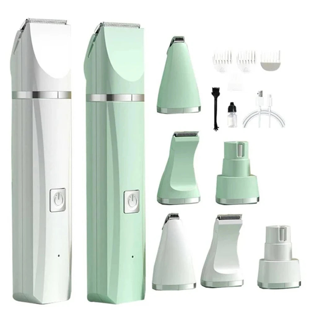 Professional 4-in-1 Electric Pet Grooming Tool Set Dog Hair Clippers USB Rechargeable 
Cats Haircut Trimmer Shaver  Supplies