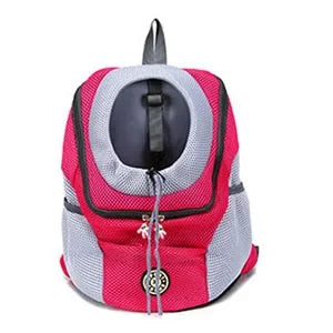 Pet Dog Carrier Bag Out Double Shoulder Portable Travel Backpack Outdoor Pet Dog Front Bag Mesh Backpack Head Pet Supplies