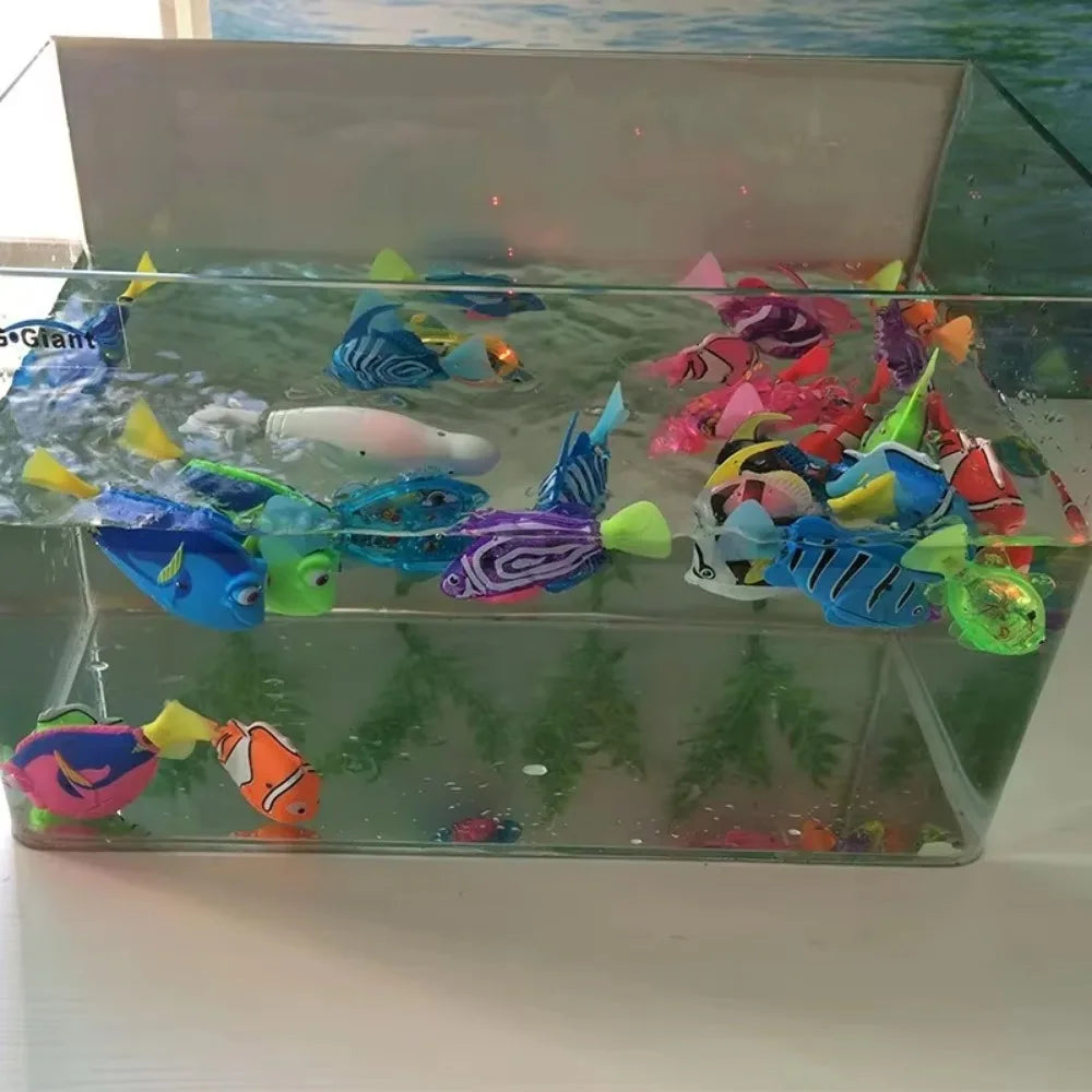 Cat Toy LED Inductive Interactive Swimming Robot Fish Toys Glowing Fishs Stimulate Kitten Hunting Instinct Pet Products