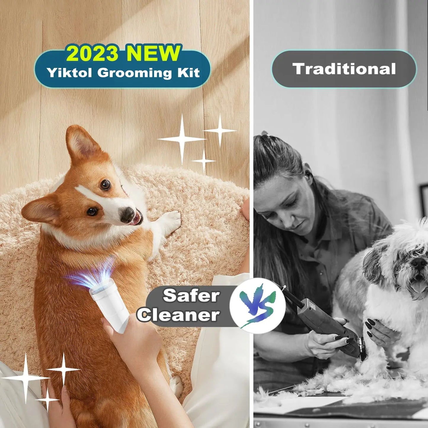 Dog Grooming Kit for Pet Include 4 Hair Clipper Combs 2.5L Vacuum Cleaner and 5 Pet Grooming Tools for Shedding,, Customized