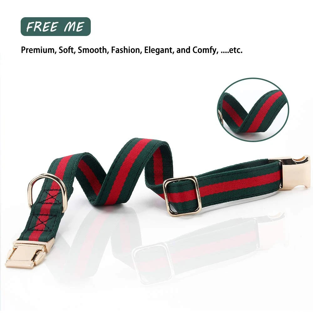 Cute Luxury Style Dog Collar with Metal Buckle, Durable Safety Pet Collar for Medium Dogs & Daily Walk
