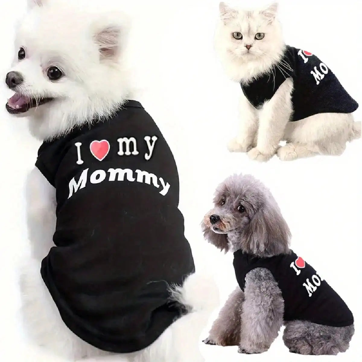Dog Vest, "I Love My Daddy" Puppy T-Shirt, Summer Sleeveless Vest, Pet Clothing