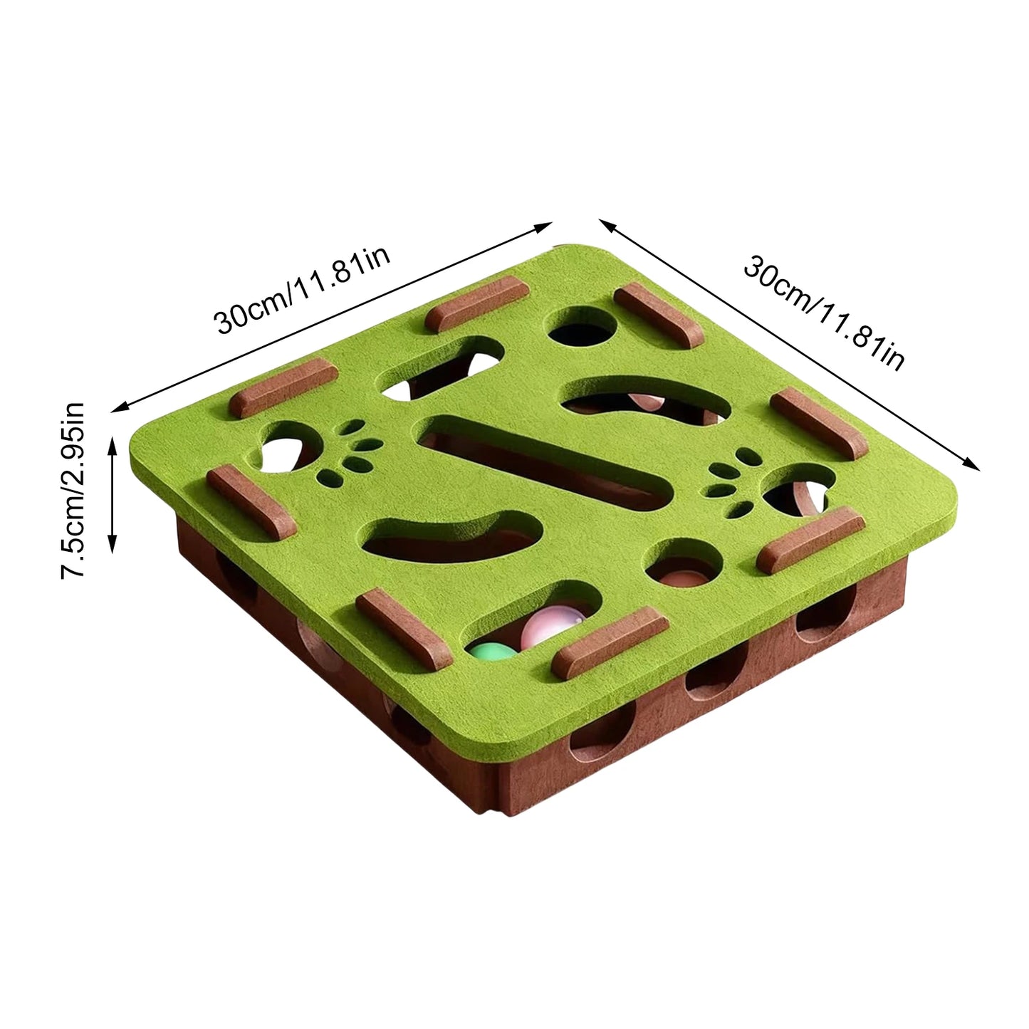 Cat Scratch Puzzle Enrichment Box W/3 Ball Interactive Cat Nail File Enrichment Box Cat Puzzle Toy Puzzle Box for Indoor