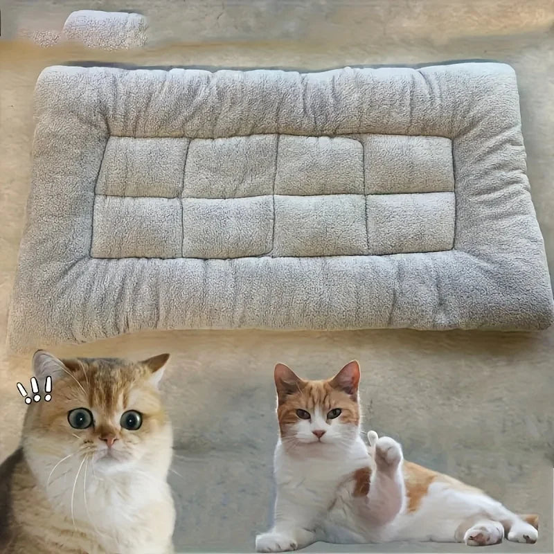 Oversized Plush Dog & Cat Bed and Crate Pad. Ultra Soft Polyester Pet Mat for All Size Cats & Dogs.